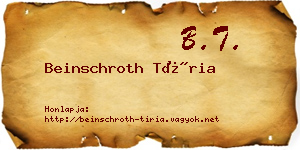 Beinschroth Tíria névjegykártya